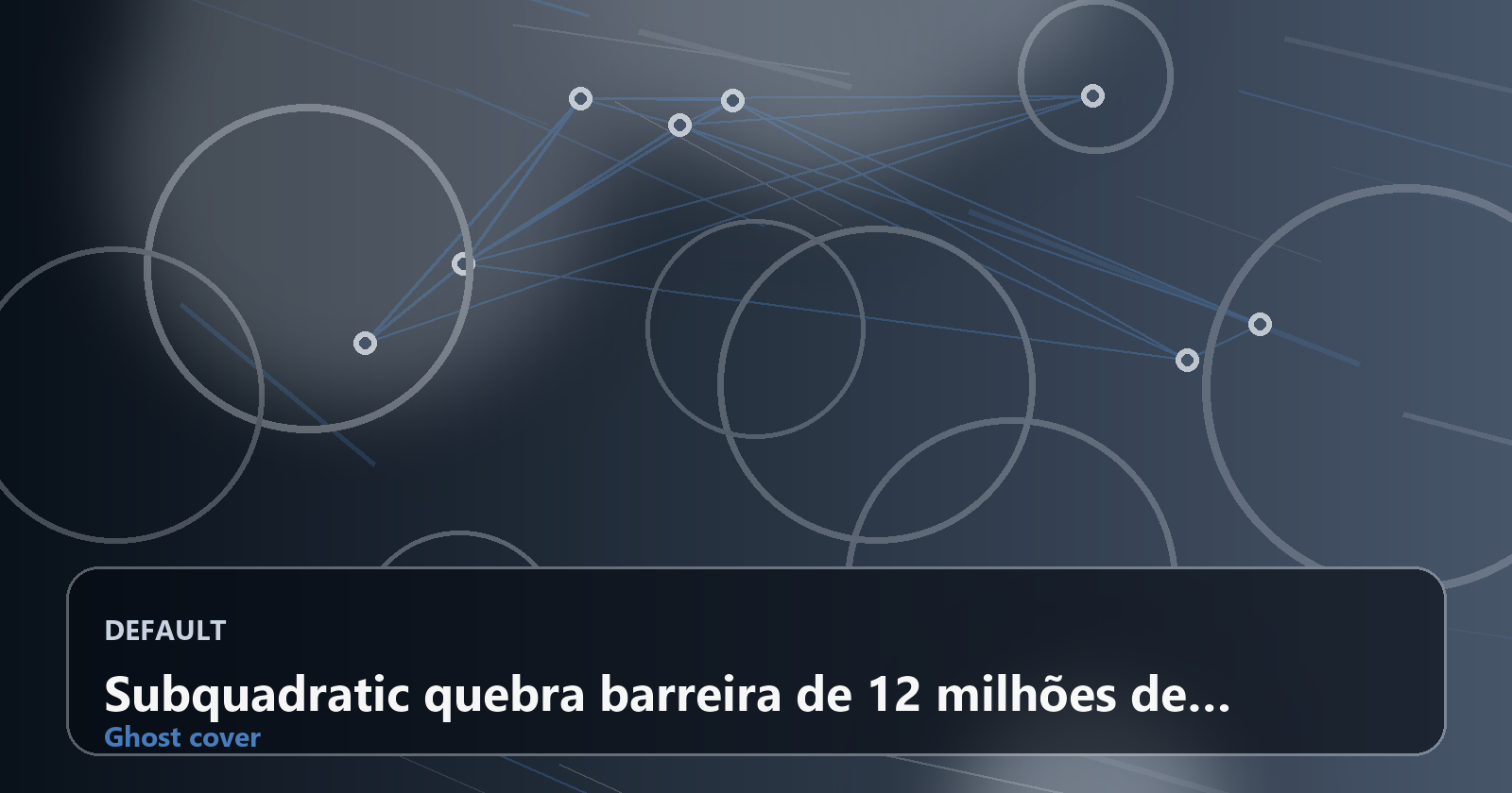 Subquadratic quebra barreira de 12 milhões de tokens com atenção linear — mas será que é real?